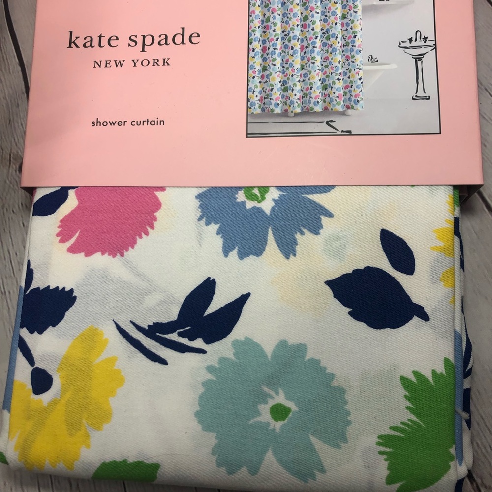 🛍🛍SOLD Kate Spade ♠️ Shower Curtain gala floral - Picture 2 of 4